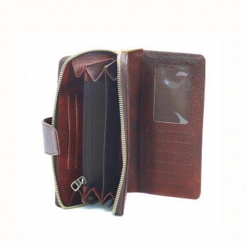 Rhino Leathers Genuine Leather Wallet, Brown