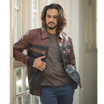Men's Perforated Leather Jacket - RMJ 286