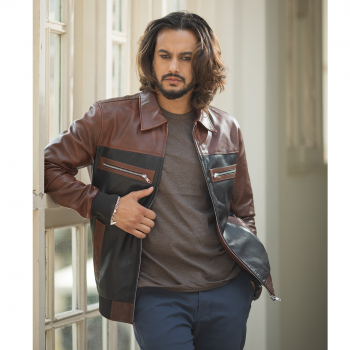 Men's Perforated Leather Jacket (RMJ182)