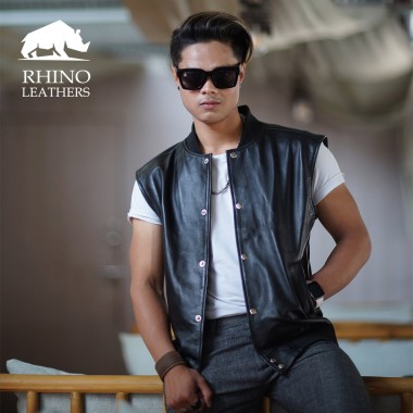 Men's Bomber Half Leather Jacket (RMJ 240)