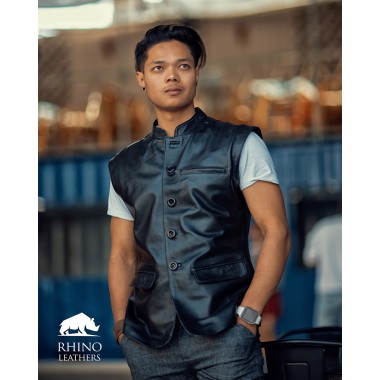 Men's Half Leather Jacket  (RMJ 247)