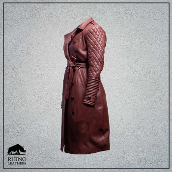 Ladies Leather Long Jacket ( RLLJ 035 )