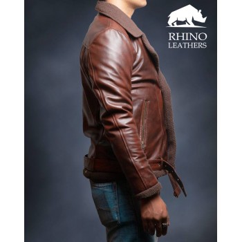 Men's Fur Biker Leather Jacket (RMJ 101)