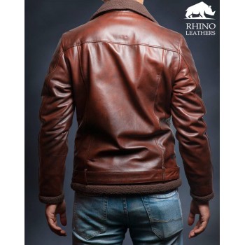 Men's Fur Biker Leather Jacket (RMJ 101)