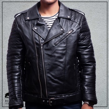 Men's Biker Leather Jacket (RMJ 204)