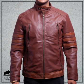 Men's Wolverine Style Leather Jacket  ( RMJ 060 )
