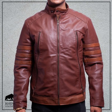 Men's Wolverine Style Leather Jacket  ( RMJ 060 )