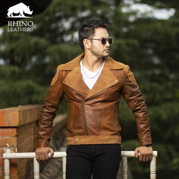 Men's Suede Leather  Jacket ( RMJ 086 )