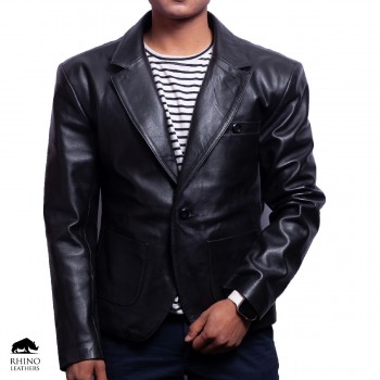 Men's Classic Leather Coat (RMJ 097)