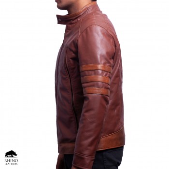 Men's Wolverine Style Leather Jacket  ( RMJ 060 )