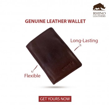 Rhino Leather Wallet - Brown