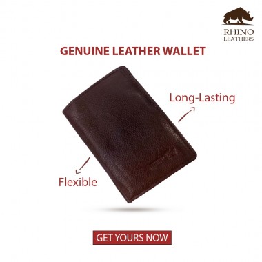 Rhino Leather Wallet - Brown