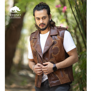 Men's Half Leather Jacket (RMJ 287)