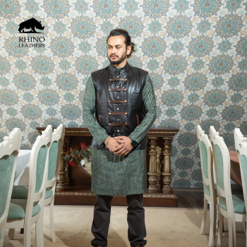 Men's Half Leather Jacket (RMJ 065)