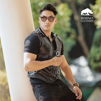 Men's Half Leather Jacket (RMJ 293)