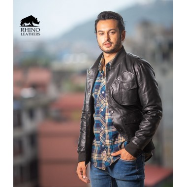 Men's Genuine Leather Jacket (RMJ 005)